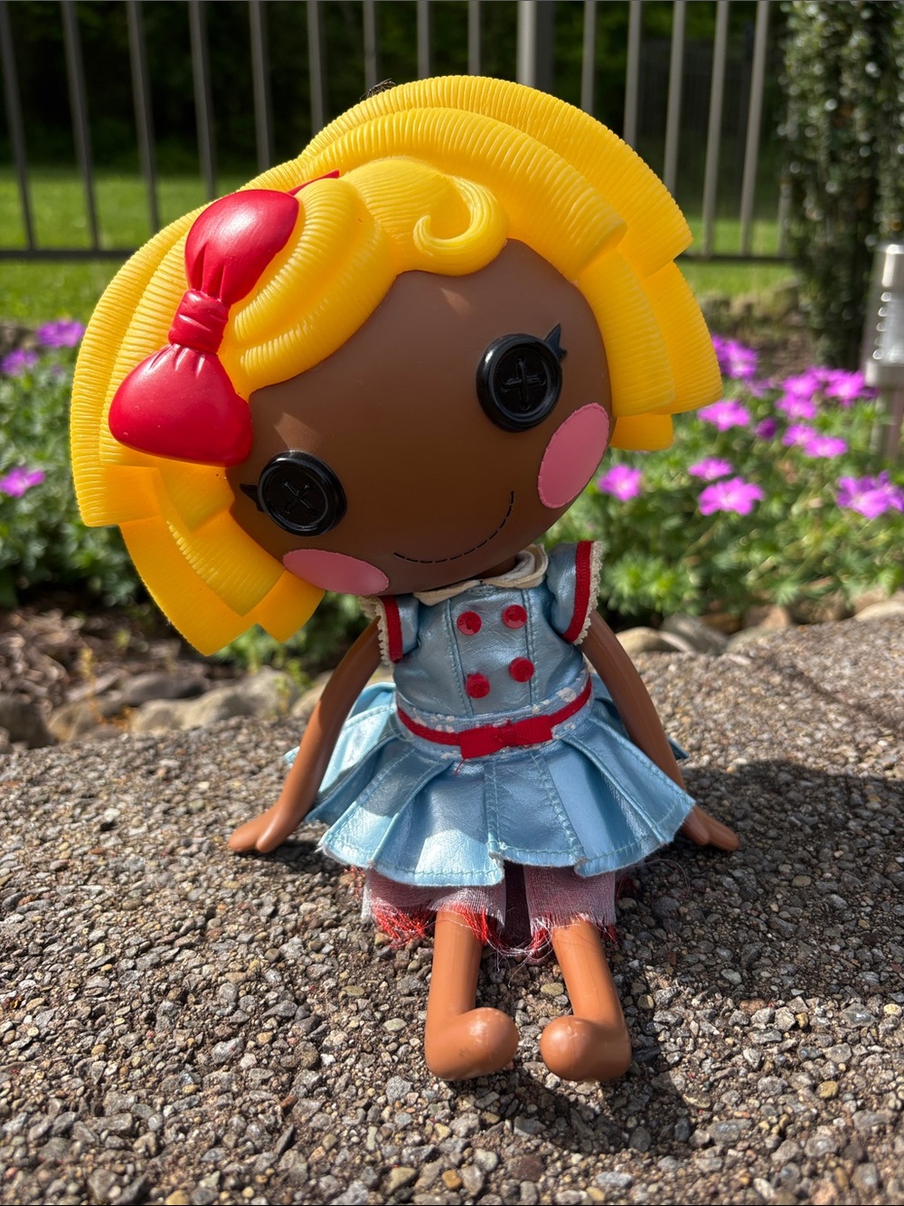 Lalaloopsy Dot Starlite 12” Doll from 2009 With Yellow Hair & Dark Skin Retired